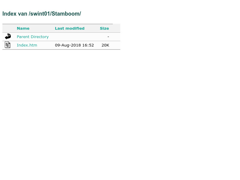 Screenshot van website