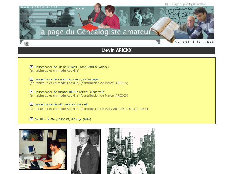 Screenshot van website