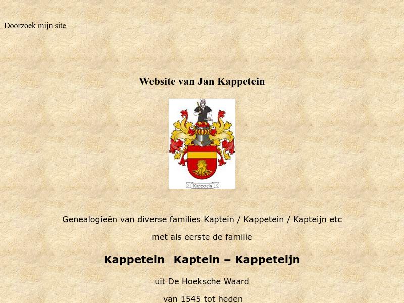 Screenshot van website