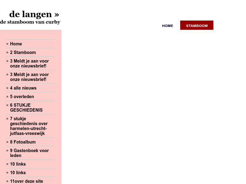 Screenshot van website