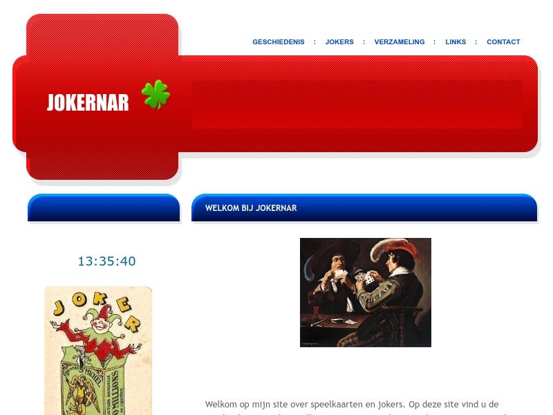 Screenshot van website