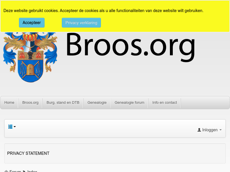 Screenshot van website
