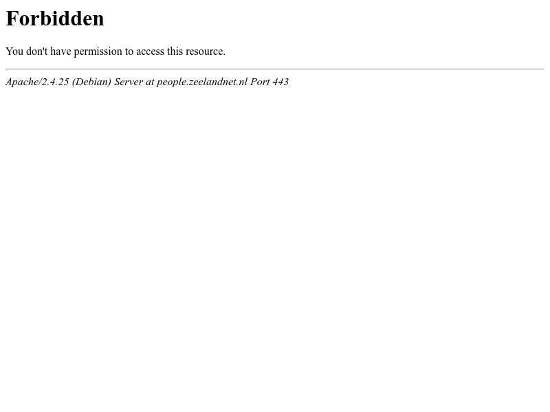 Screenshot van website