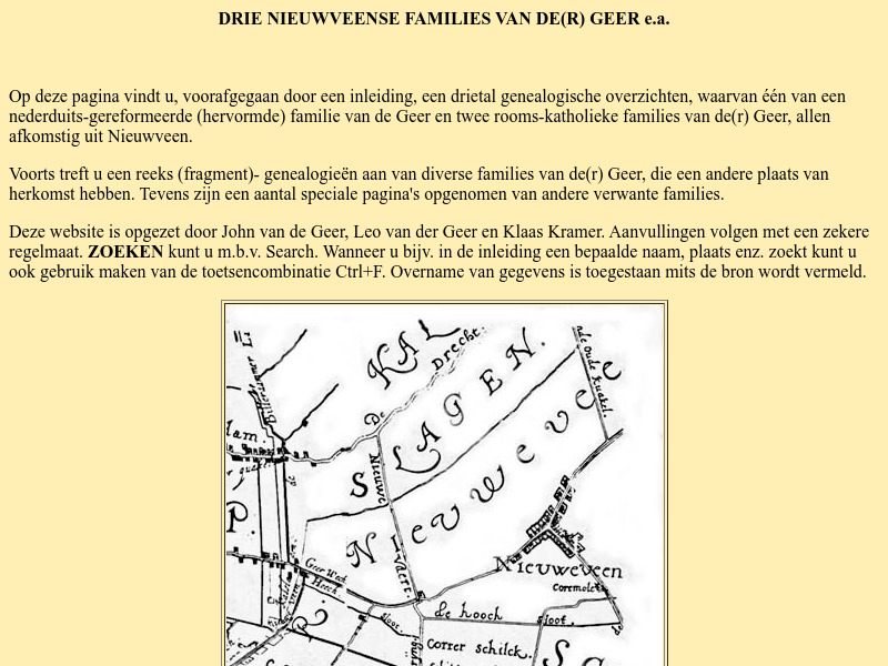 Screenshot van website