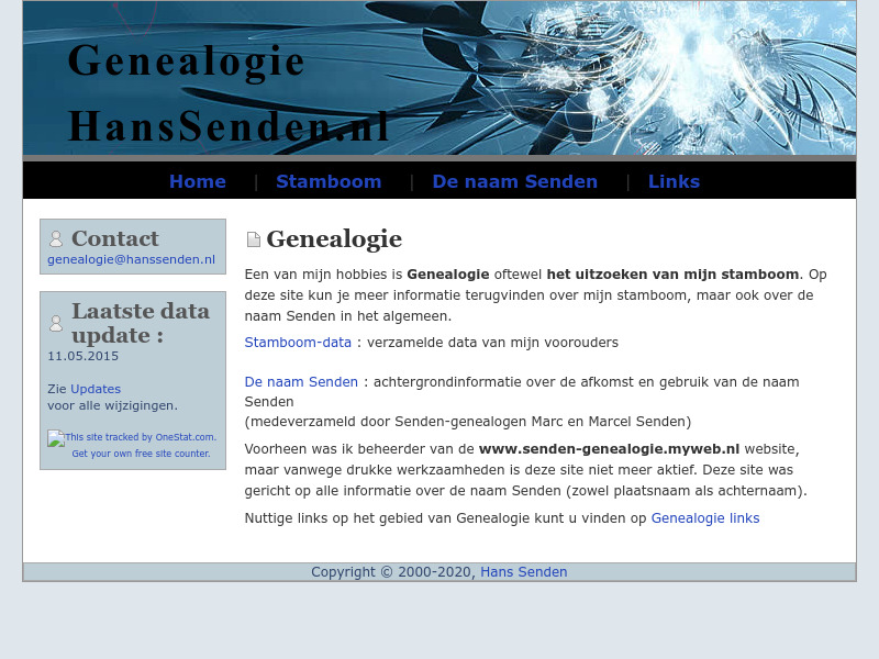 Screenshot van website