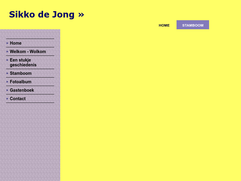 Screenshot van website