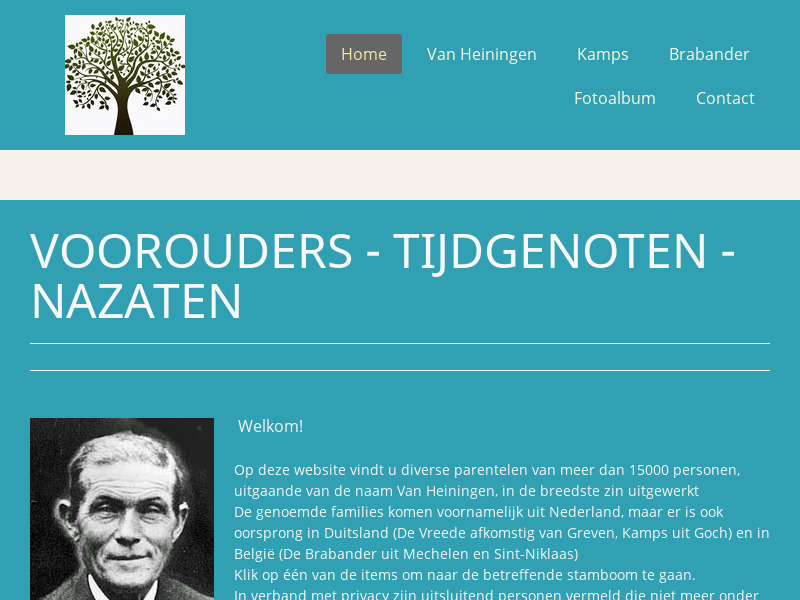 Screenshot van website