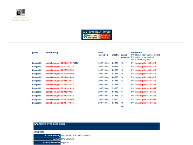 Screenshot van website