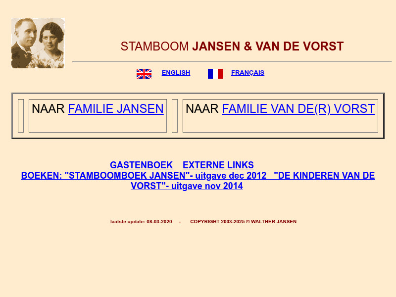 Screenshot van website