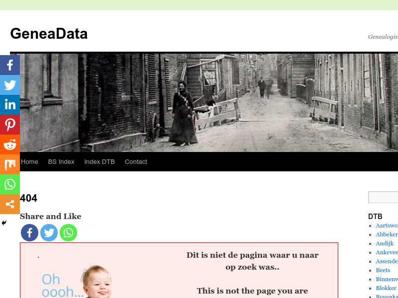 Screenshot van website