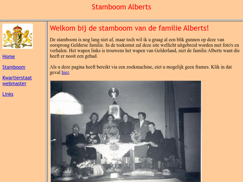 Screenshot van website