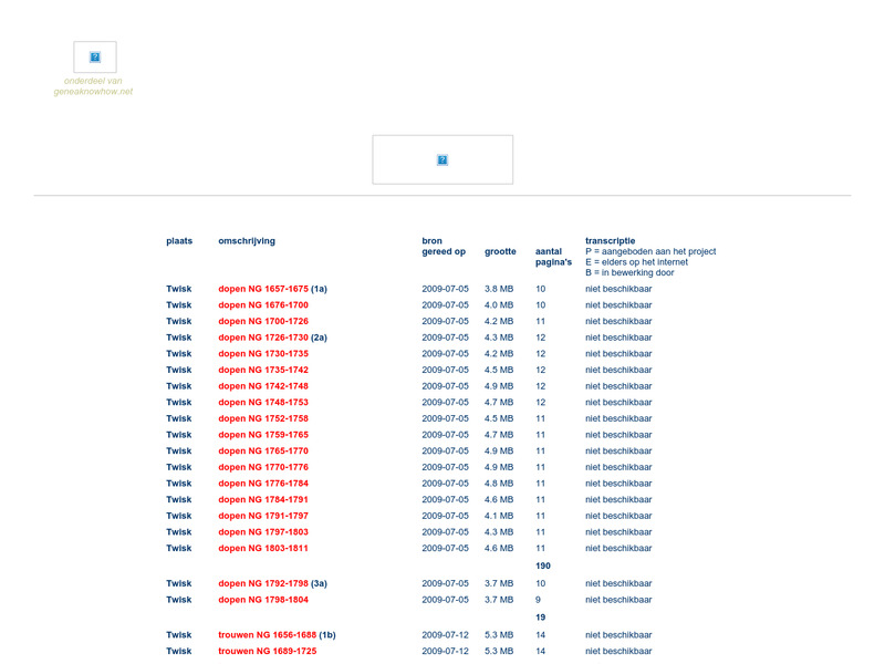 Screenshot van website