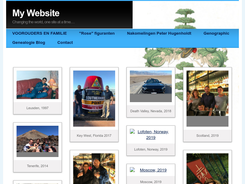 Screenshot van website