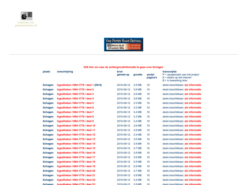 Screenshot van website