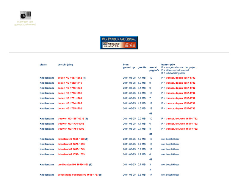 Screenshot van website