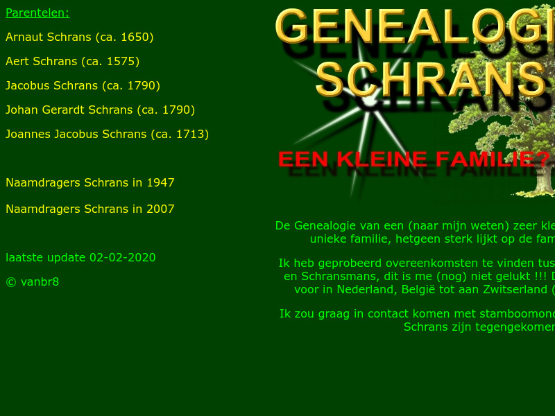 Screenshot van website