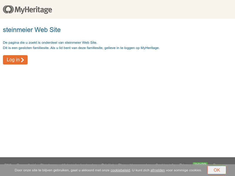 Screenshot van website