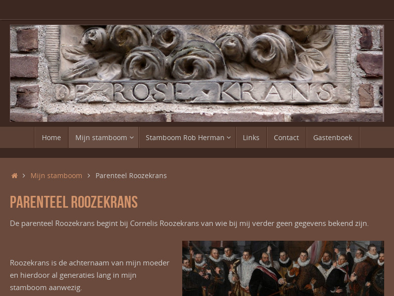 Screenshot van website