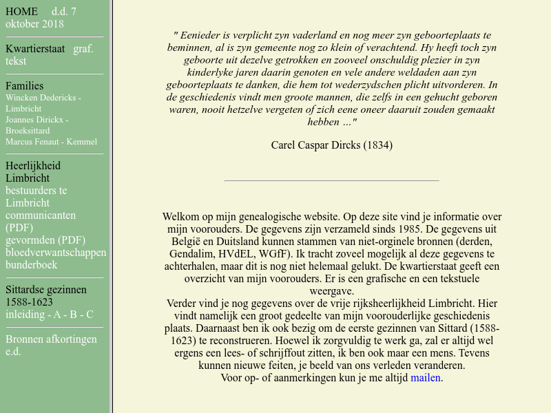 Screenshot van website