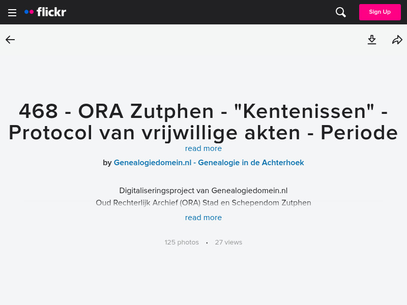 Screenshot van website