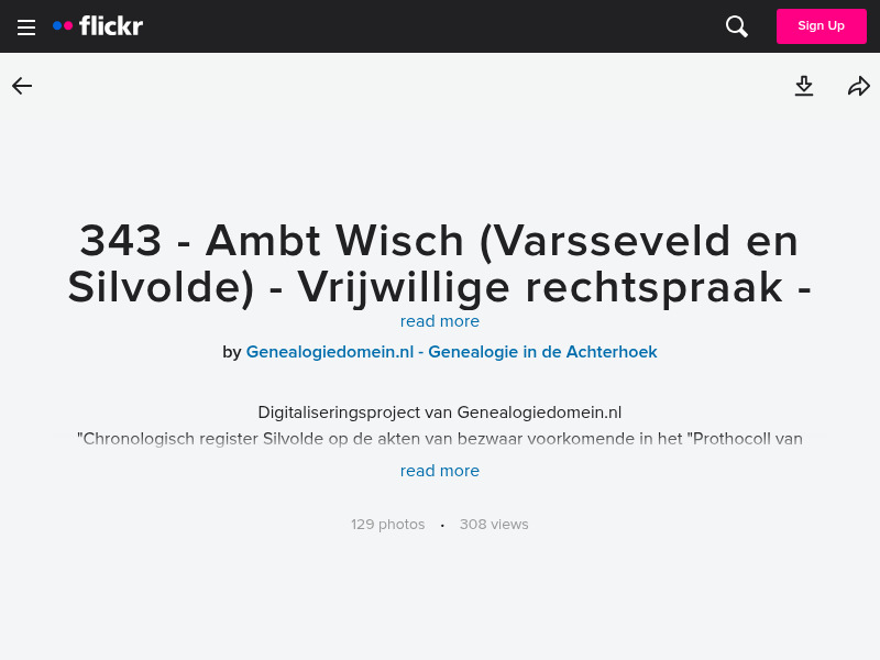 Screenshot van website