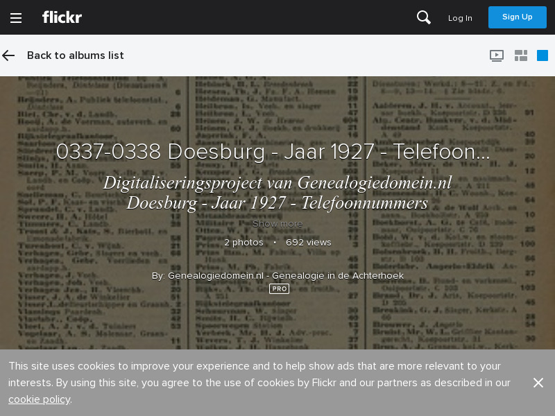 Screenshot van website