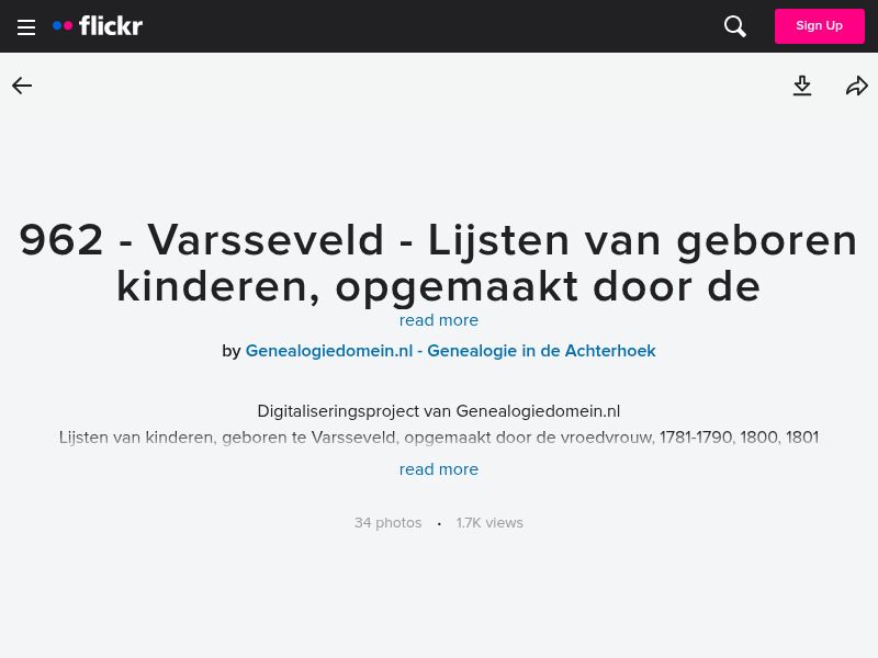Screenshot van website