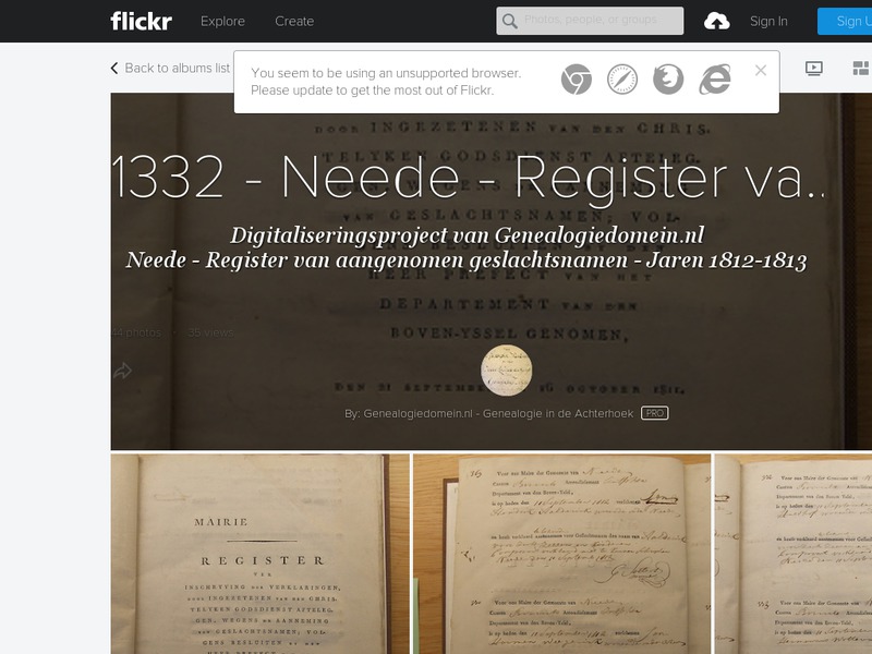 Screenshot van website