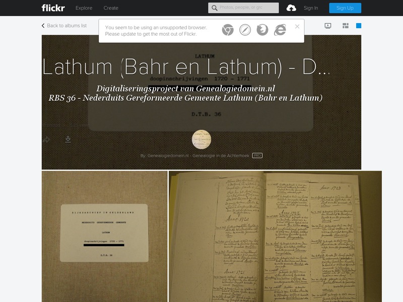 Screenshot van website