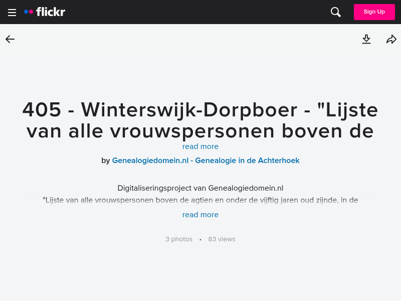 Screenshot van website