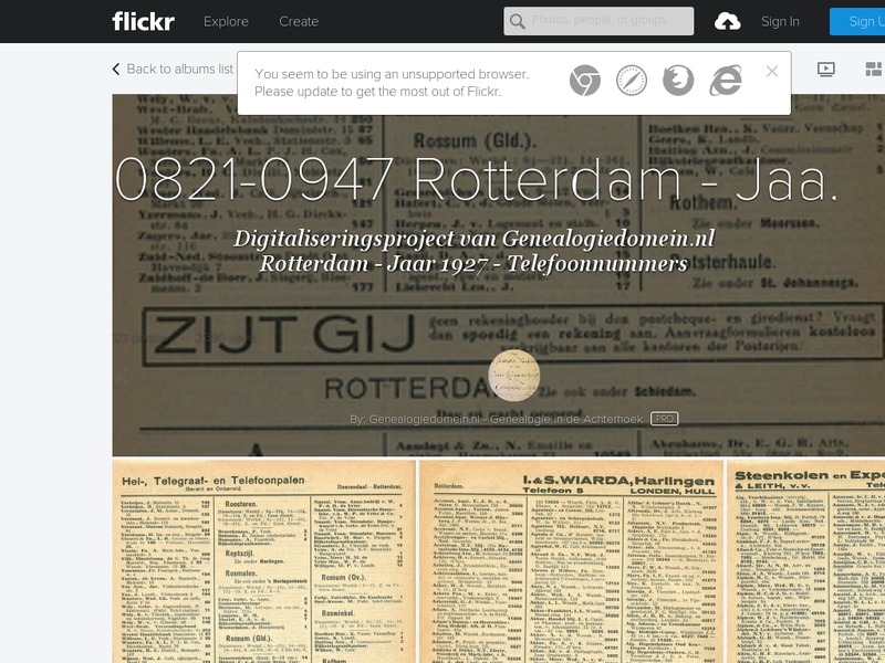 Screenshot van website