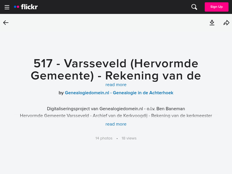 Screenshot van website