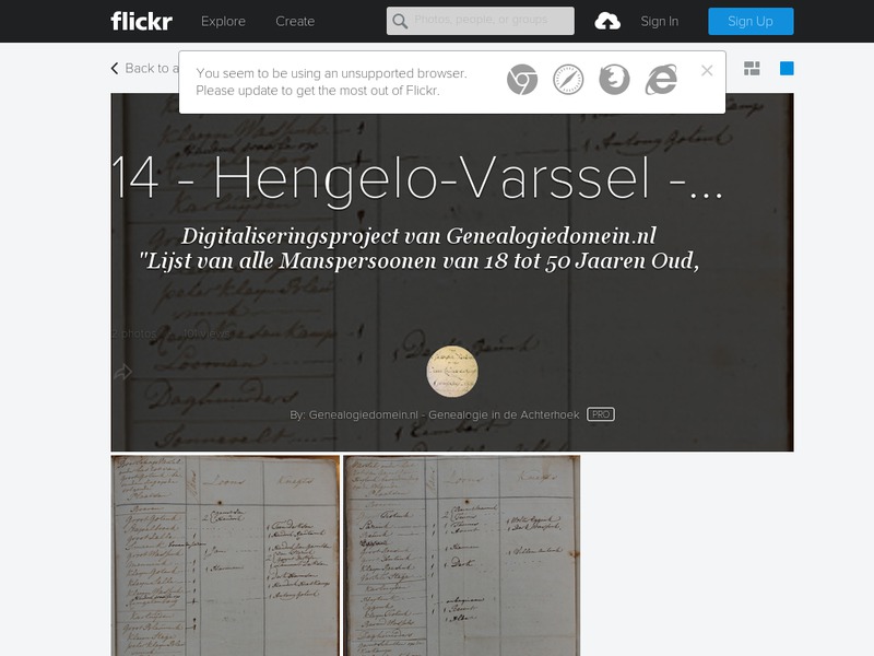 Screenshot van website