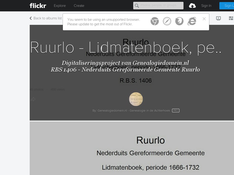 Screenshot van website