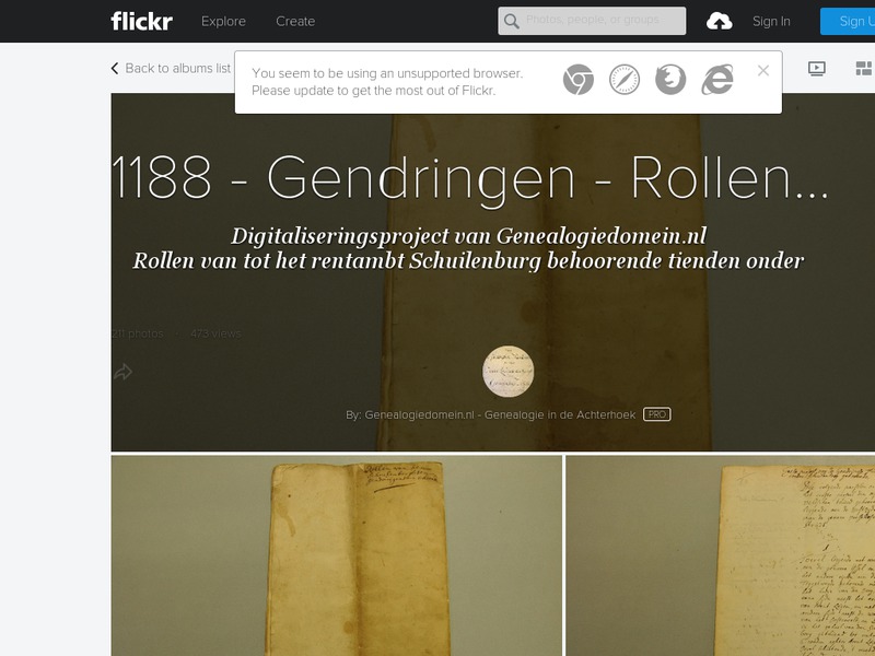Screenshot van website