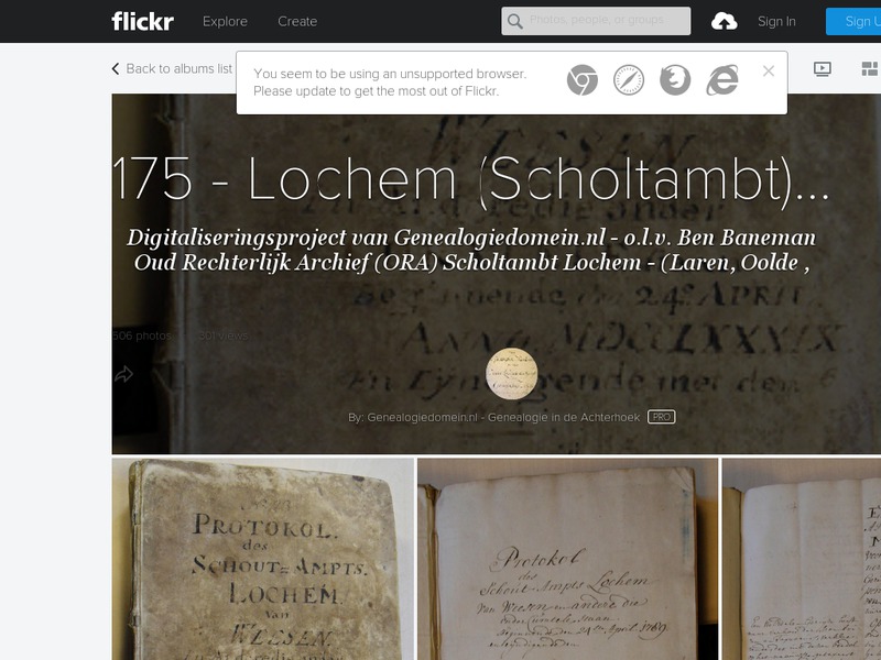 Screenshot van website