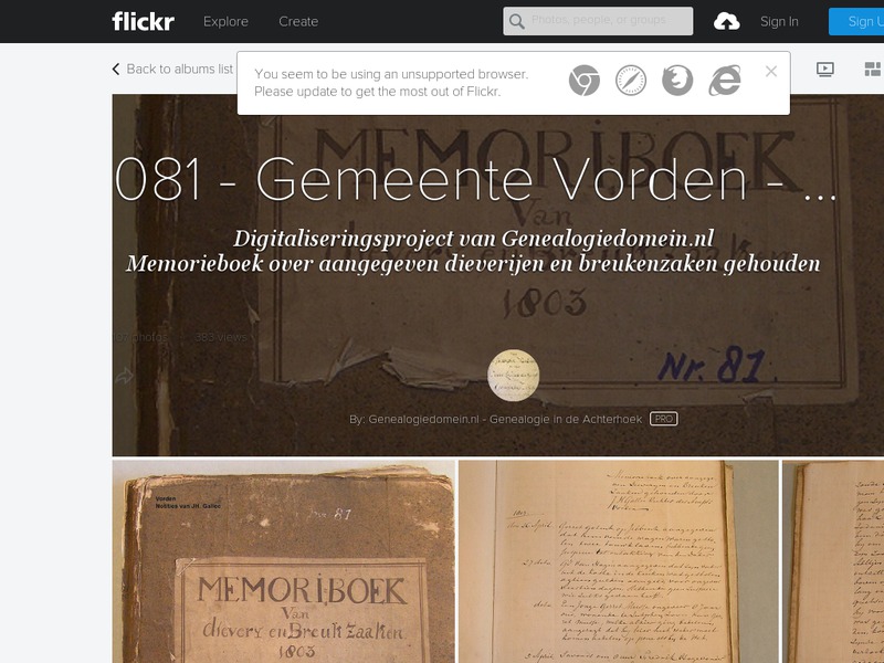 Screenshot van website