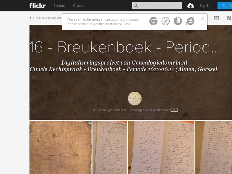 Screenshot van website
