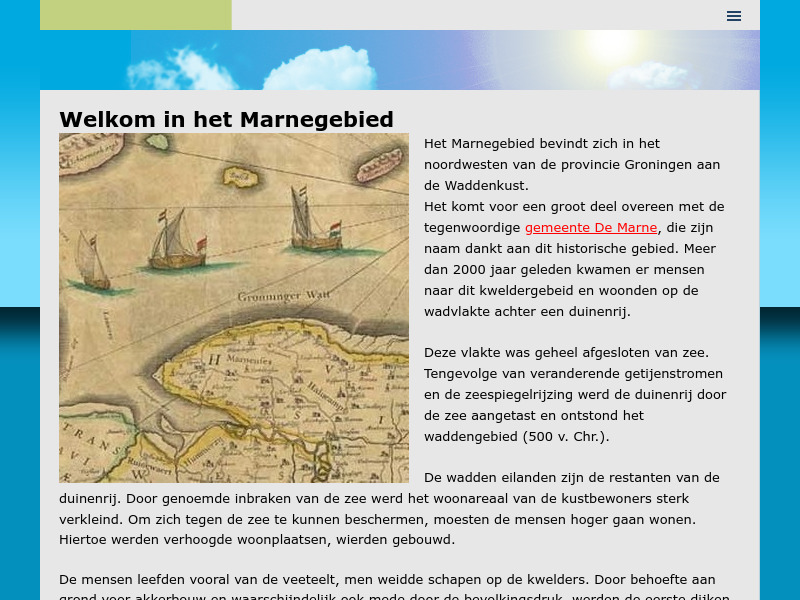 Screenshot van website