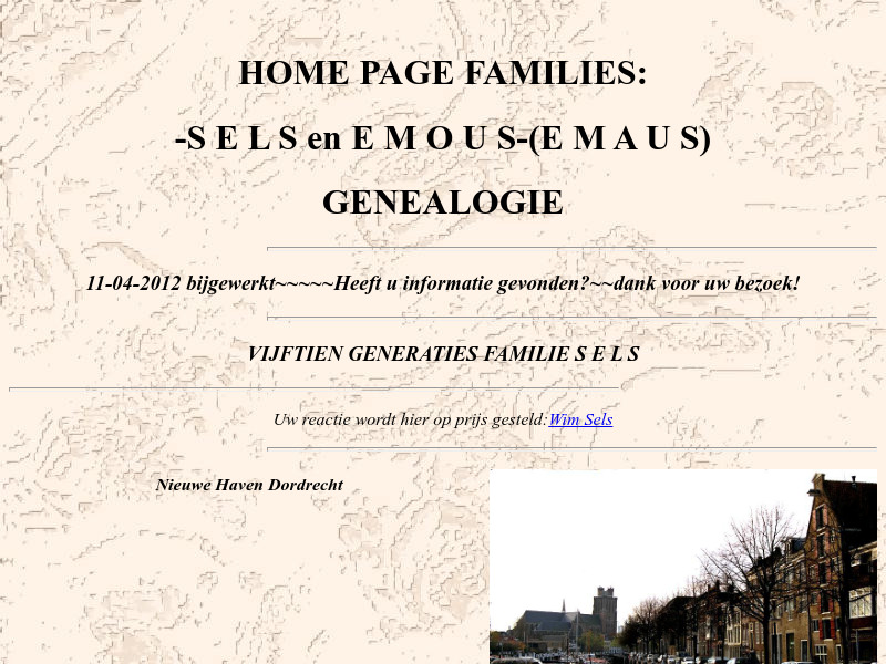 Screenshot van website