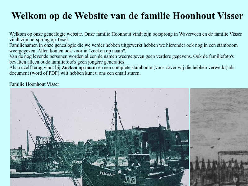 Screenshot van website