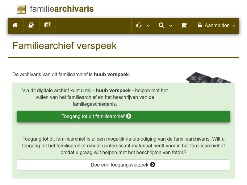 Screenshot van website
