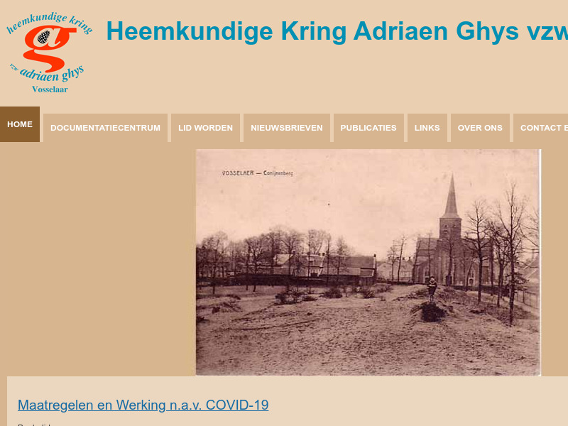 Screenshot van website