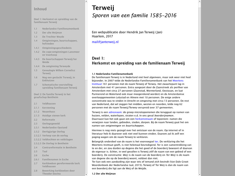 Screenshot van website