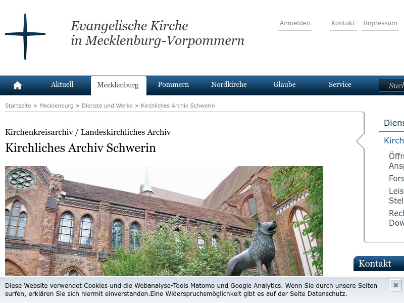 Screenshot van website