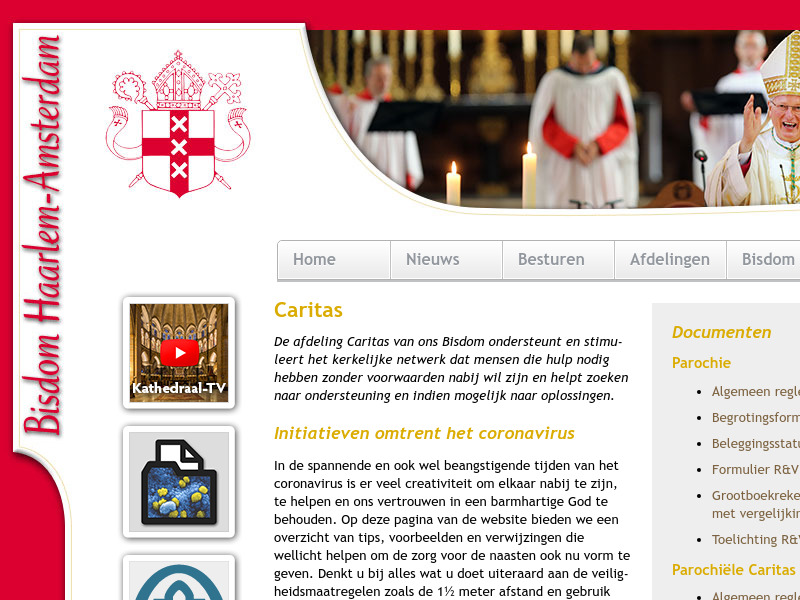 Screenshot van website