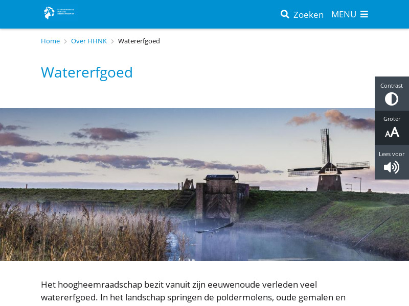 Screenshot van website