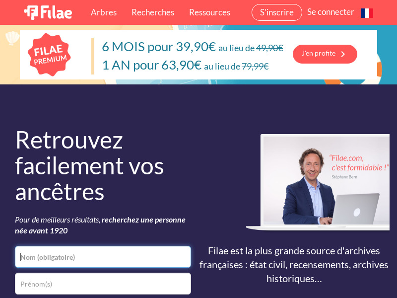 Screenshot van website