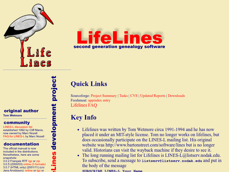 Screenshot van website