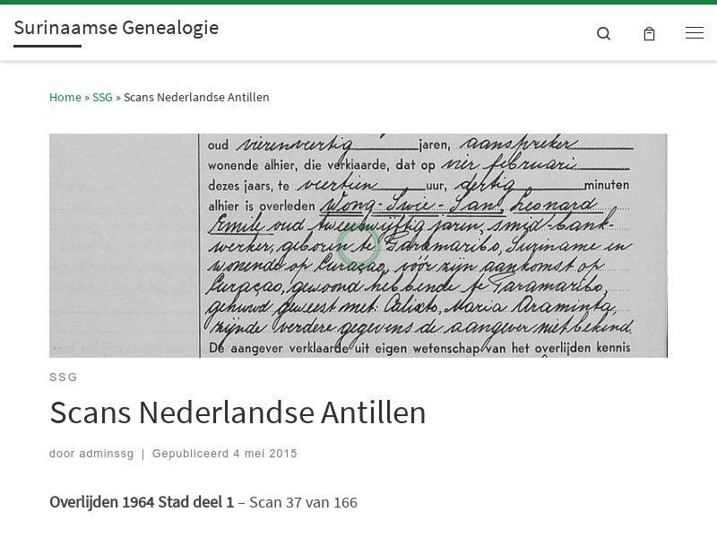 Screenshot van website